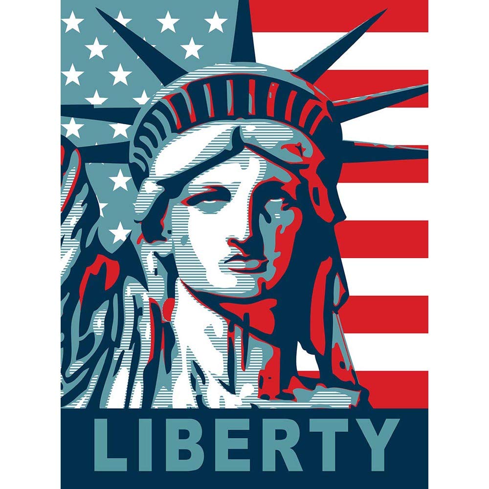 Wee Blue Coo Statue Of Liberty American Icon Art Print Poster Wall Decor 12X16 Inch