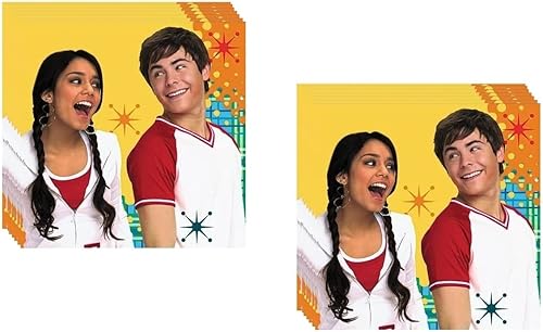 Paquete de suministros musicales para fiestas de cumpleaños de secundaria, incluye 32 servilletas para pasteles de bebidas