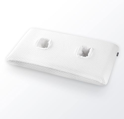 Cilare Almohada de oído con agujero para dormir de lado, almohada de espuma viscoelástica para aliviar el dolor de oído, protección para