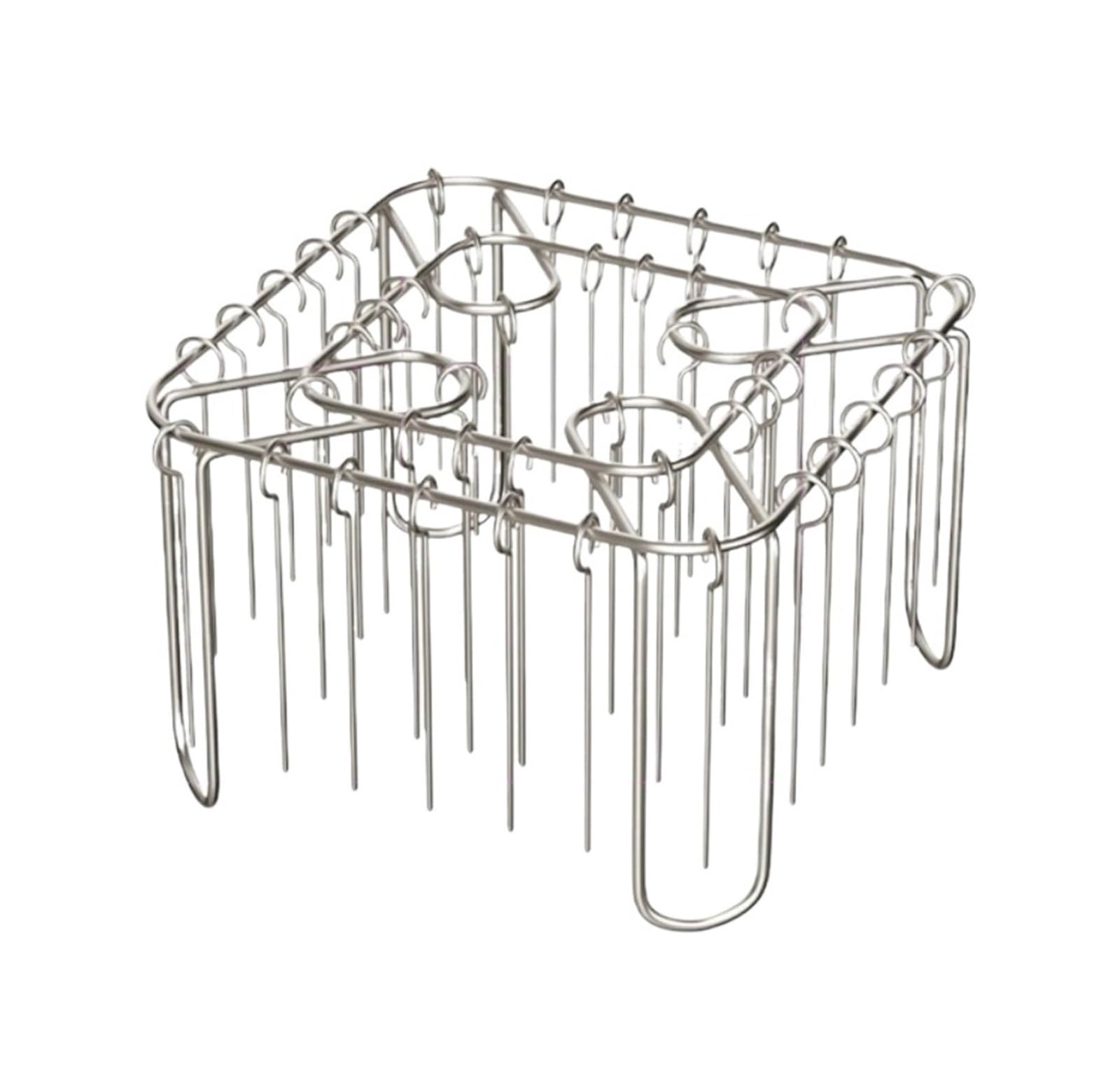 Genérico Rejilla for freidora de Aire con 40 brochetas for Cocina | Acero inoxidable, apto for uso alimentario, reutilizable, antideslizante, fácil de limpiar.