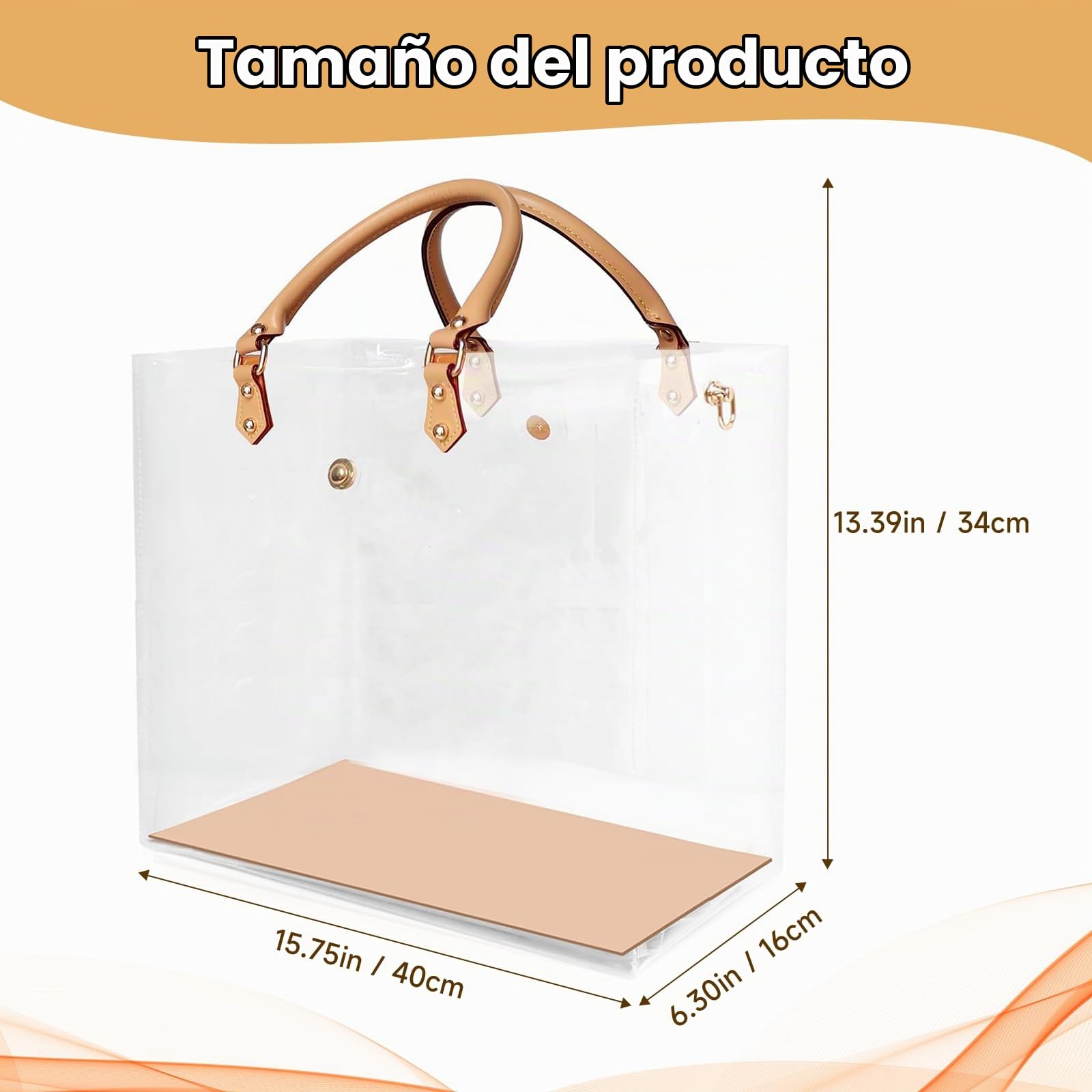 Orifesio Bolso transparente, kit para hacer bolsas de PVC transparente, bolsa de transporte transparente, juego de bolsas para hacer tú mismo, accesorios para bolsas de regalo hechas a mano (D)