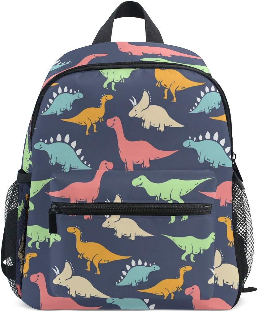 Cute Kid's Toddler Backpack Dinosaur Schoolbag for Boys Girls,Kindergarten Children Bag Preschool Nursery Travel Bag with Chest Clip(Colorful Dinosaur)