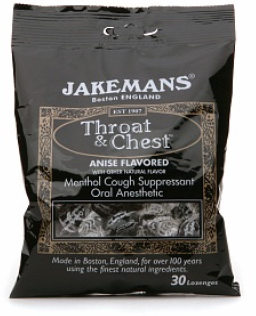 Jakemans Lozenge - Throat and Chest - Licorice - 30 Count
