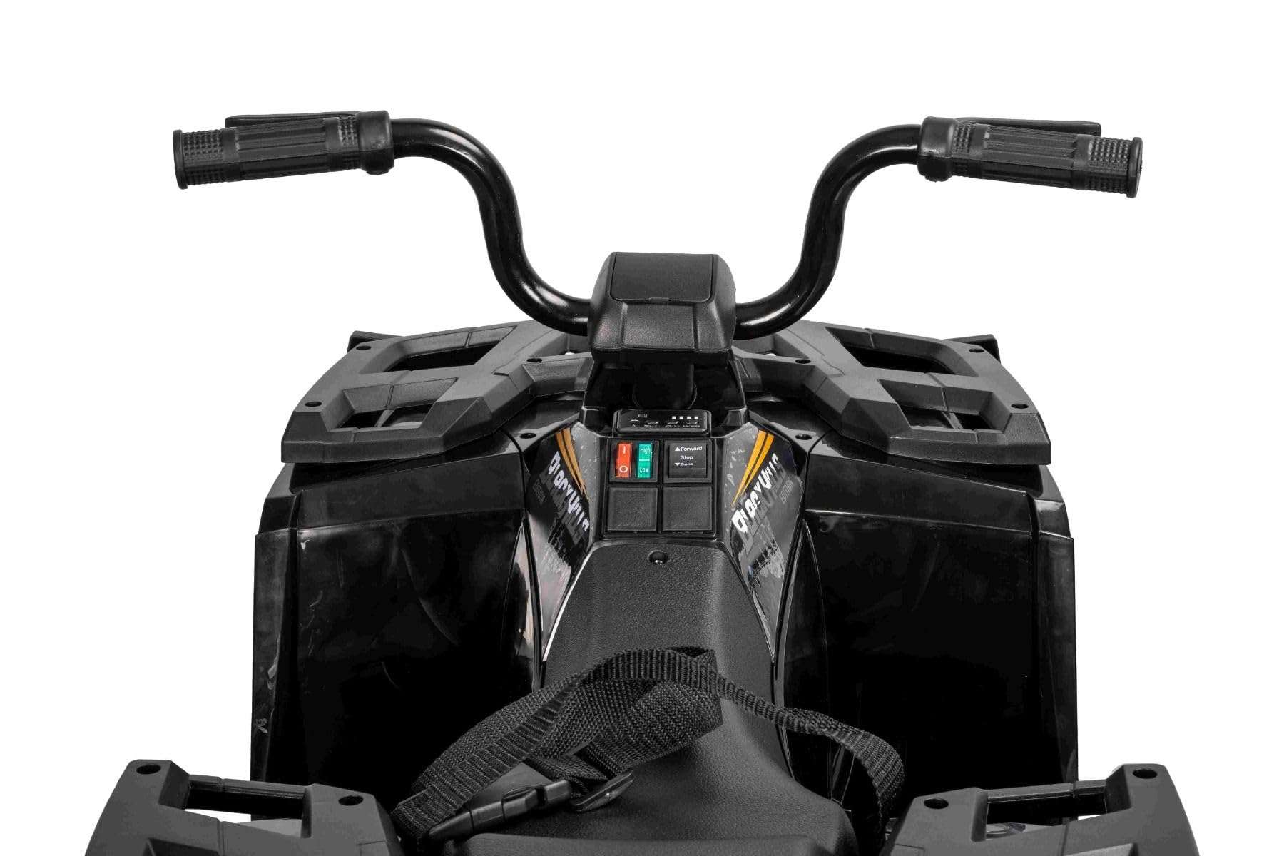 Quad électrique Enfant 12V sous Licence Arctic Cat, Transmission arrière, Noir, Batterie Lithium, 2 Moteurs de 25W véhicule Electrique pour Enfants 3-5 Ans, MP3/AUX/éclairage LED