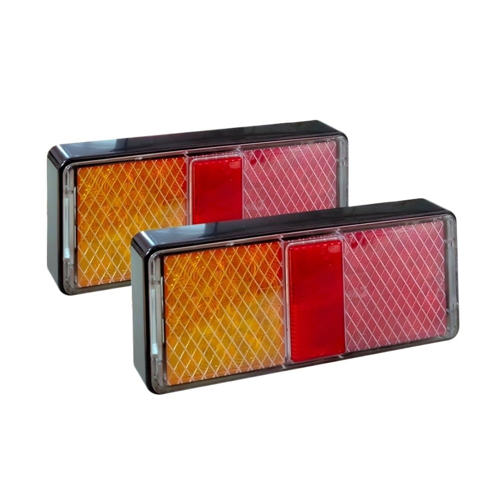 Piloto Trasero Auto Un par (2 uds) E4 para camión para lámpara combinada Piezas de Remolque Luces Led señal Giro Trasera Parada Freno Barco Sumergible