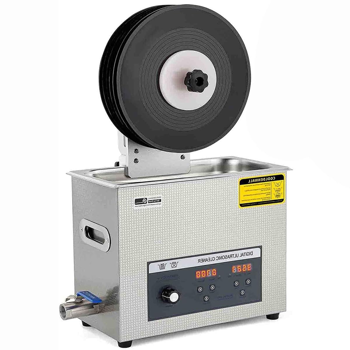 Pulitore ad ultrasuoni, macchina digitale riscaldata con timer, rotazione automatica per gioielli, occhiali, orologi, dischi e strumenti
