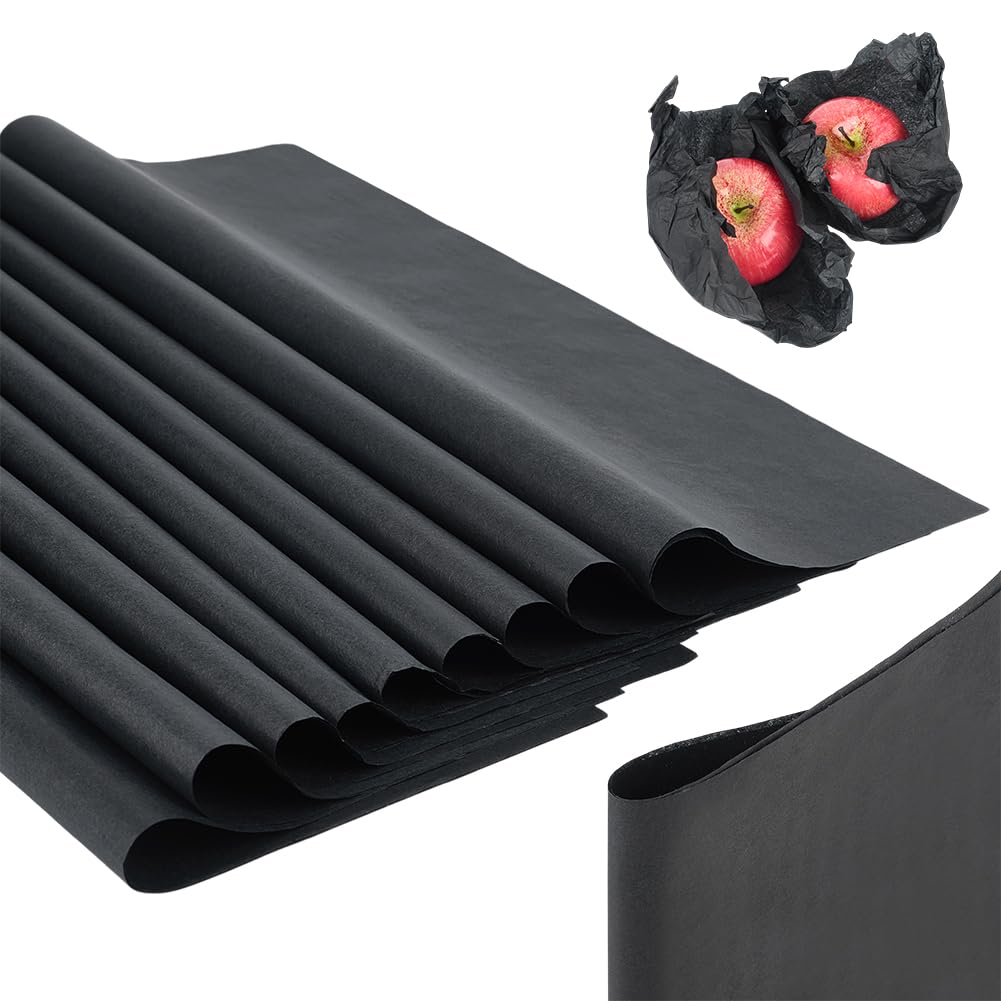 BENECREAT 400 Sheets 11.8x8.3 Inch/ 30x21cm Acid-Free Interleaving Tissue, Black A4 Archival Storage Paper Protective Sheets for Clothing Textiles Jewelry Acid-Free Protection Delicate Items
