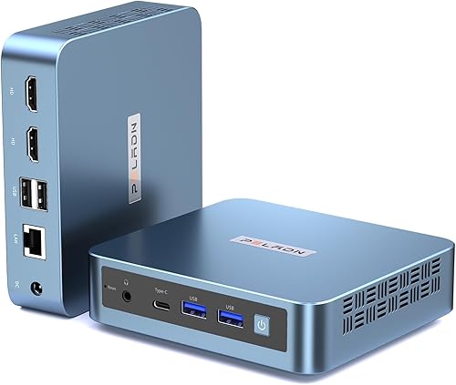 PELADN Mini PC WI-6, Intel 12 generación Alder Lake - N95(hasta 3.4 GHz), 16 GB DDR4 RAM 512 GB M.2 PCIe SSD, soporte para computadora de escritorio