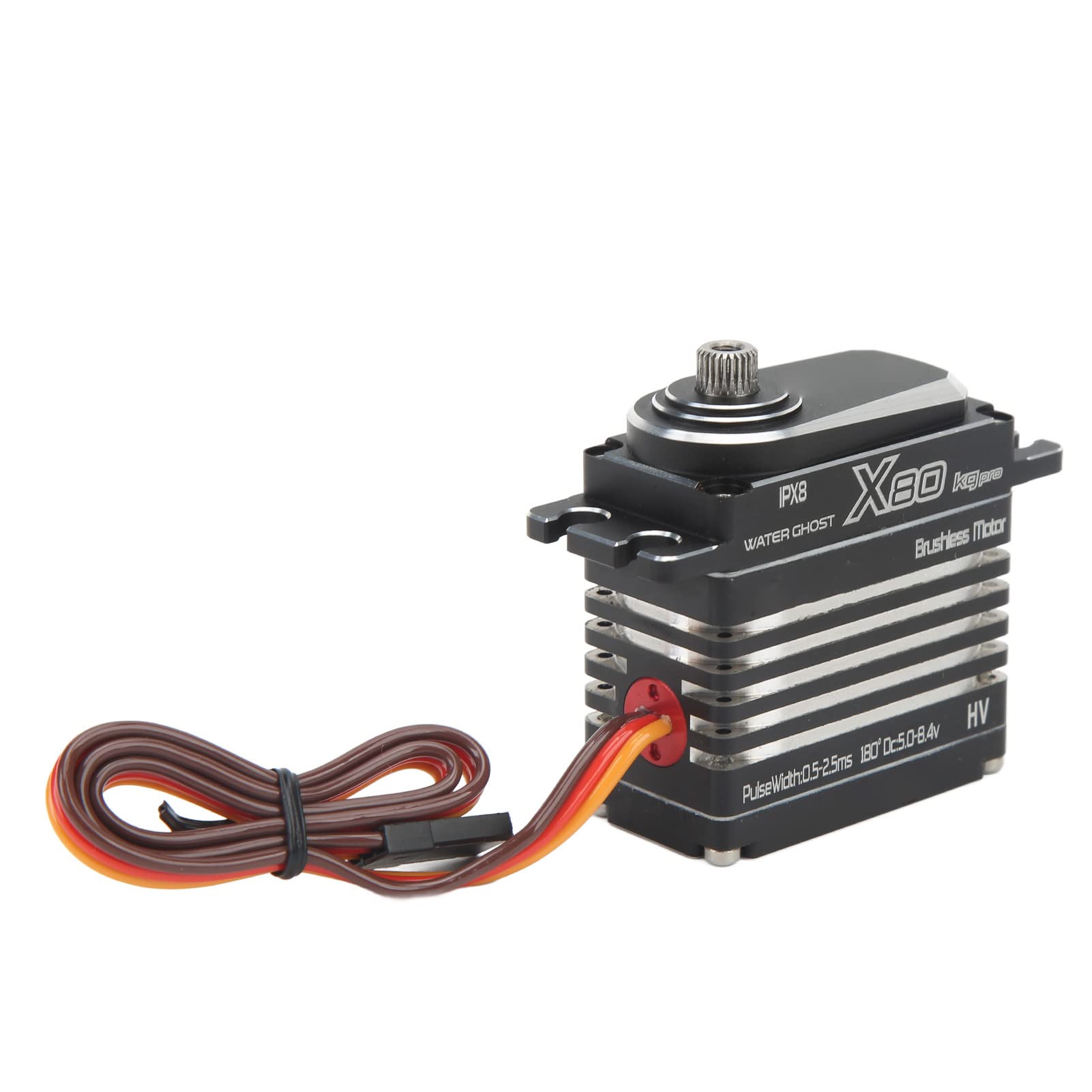 Servo Motore Brushless Resistente All'acqua, Alto Torque 80Kg Servo Digitale per Auto Barca RC 1/8 1/10