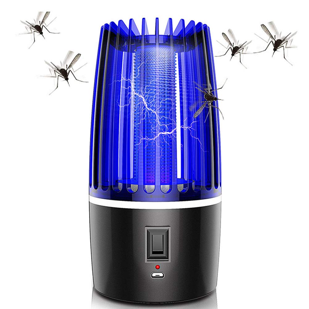 Gebin Charging Section Bug Zapper Usb Powerd Electronic Mosquito Killer Indoor Uv Light Fly Pests Insects Attractant Trap Lamp Non Toxic Zapper For Home Bedroom,Kitchen,Office,Patio (Charging Section)