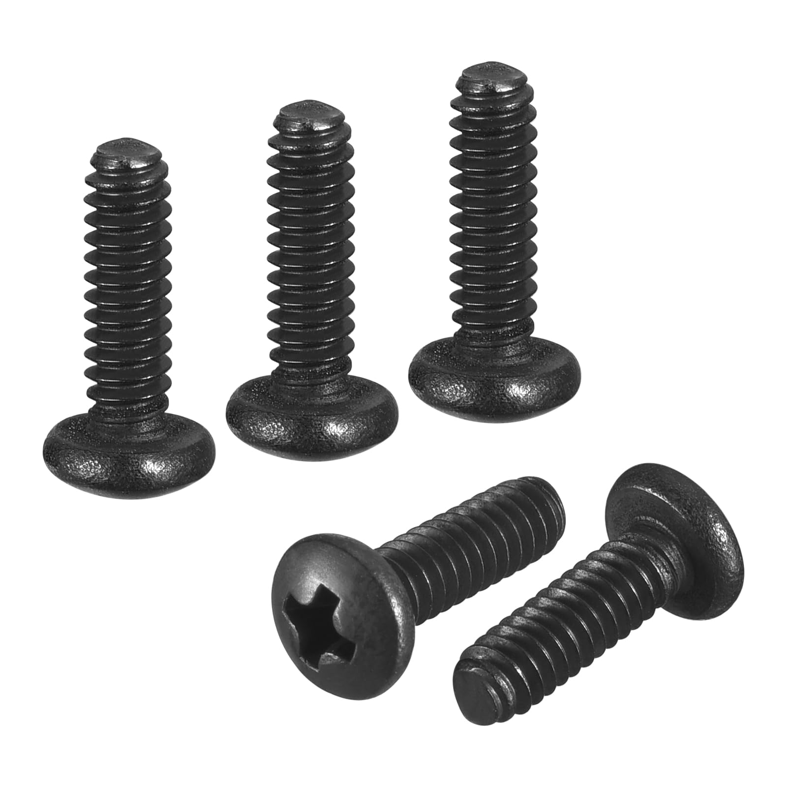 DTGN #4-40x3/8" Pan Head Machine Screws - 100pcs - Good for Machinery - 304 Stainless Steel Phillips Machine Screws Bolts - Black