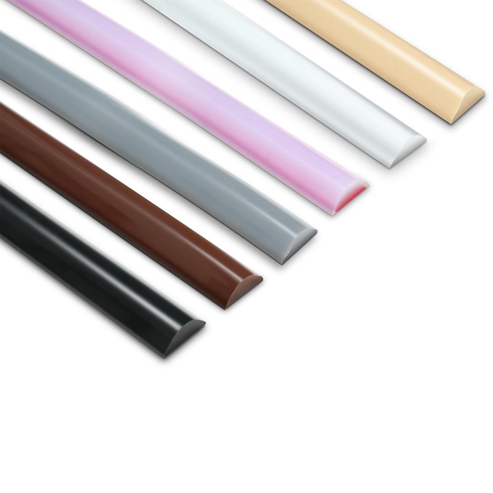 Tope de Silicona para Puerta de Ducha, Autoadhesivo, Transparente, Barrera para Suelo de baño y Cocina, Color Negro, 1 m