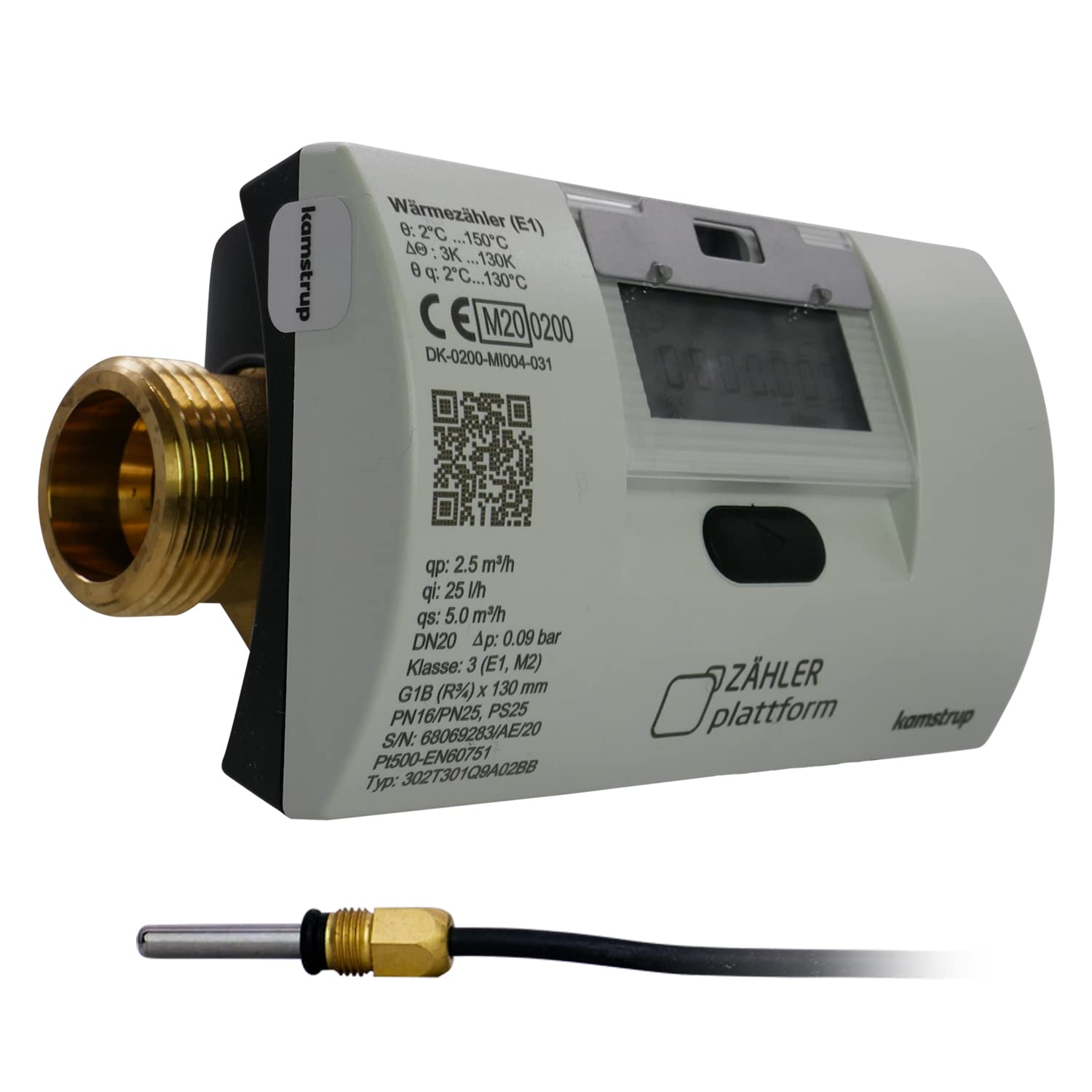 ZÄHLER plattform Ultraschall Wärmezähler MULTICAL® 303 Qn 2,5 m³/h, BL 130 mm Eichung 2026 inklusive Einbausatz 1"