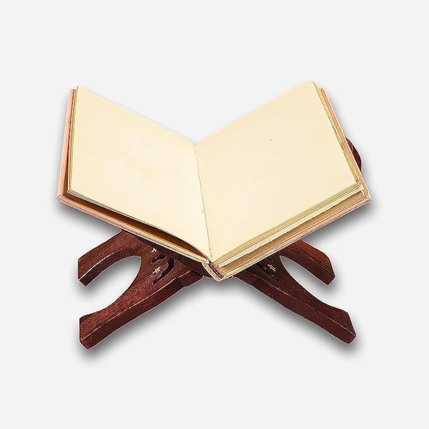 Sogra Wooden Hand Carved holy Book Stand Figurine, Brown, 13 x 6 inch 1 Piece