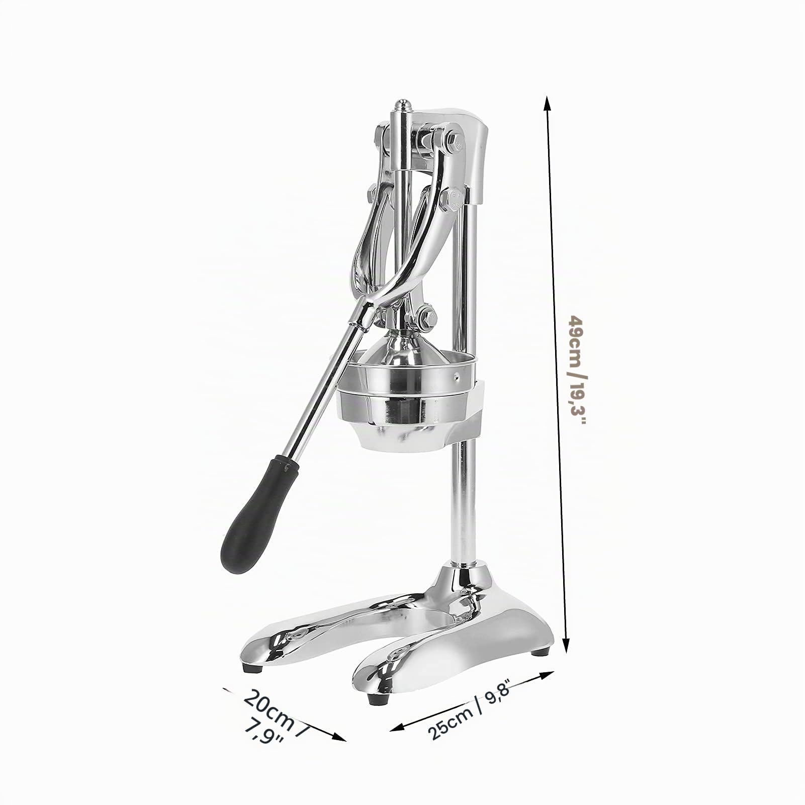 Ejoyous Zitruspresse Saftpresse, Edelstahl Handentsafter Fruchtpresse Orangenpresse Handpresse manuell mit Hebel für Limetten Zitronen Granatäpfel Grapefruits Granatapfel Presser