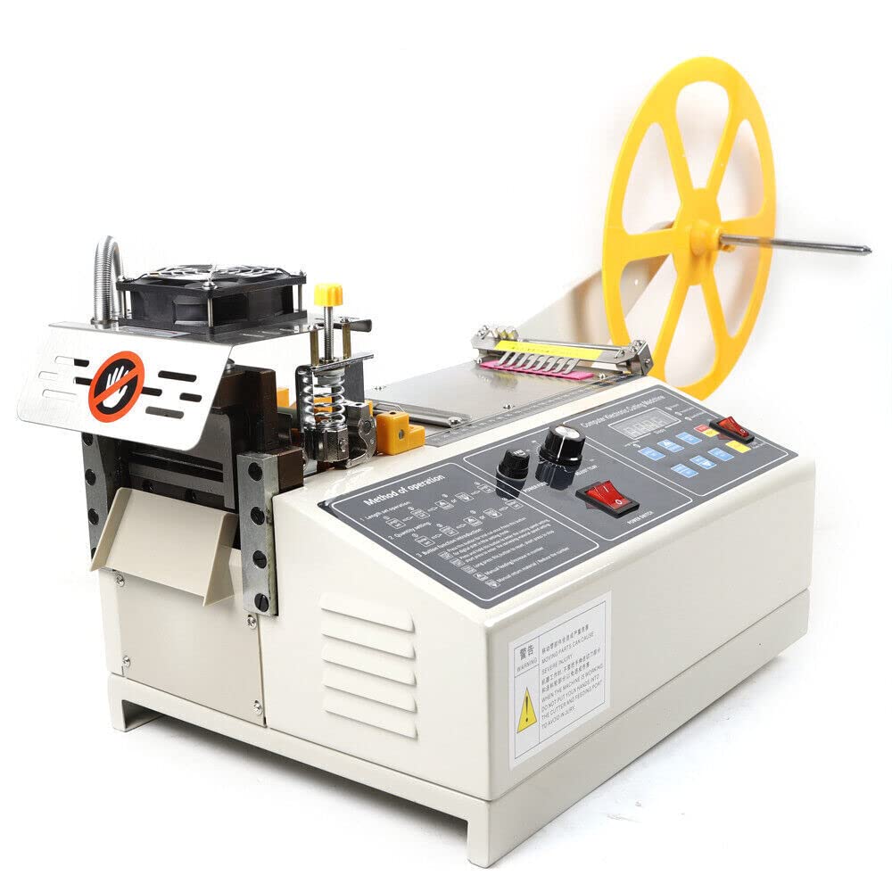 Taglierina automatica a nastro caldo e freddo, taglierina automatica da 100 mm 280 W 220 V per tagliare nastri, cinghie e cerniere