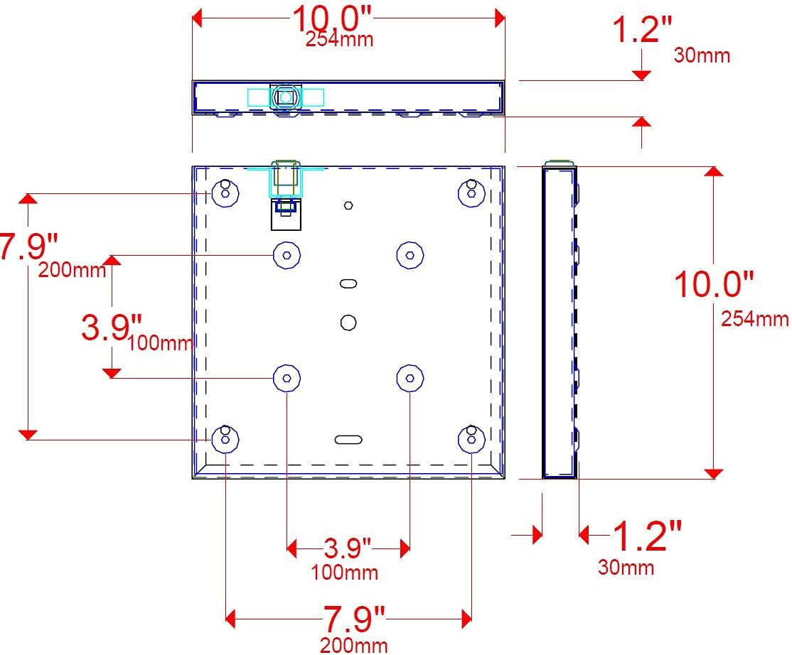TV Mount, high Security, with Key Lock, Flush to The Wall (VESA 200 x 200 and 100 x 100)