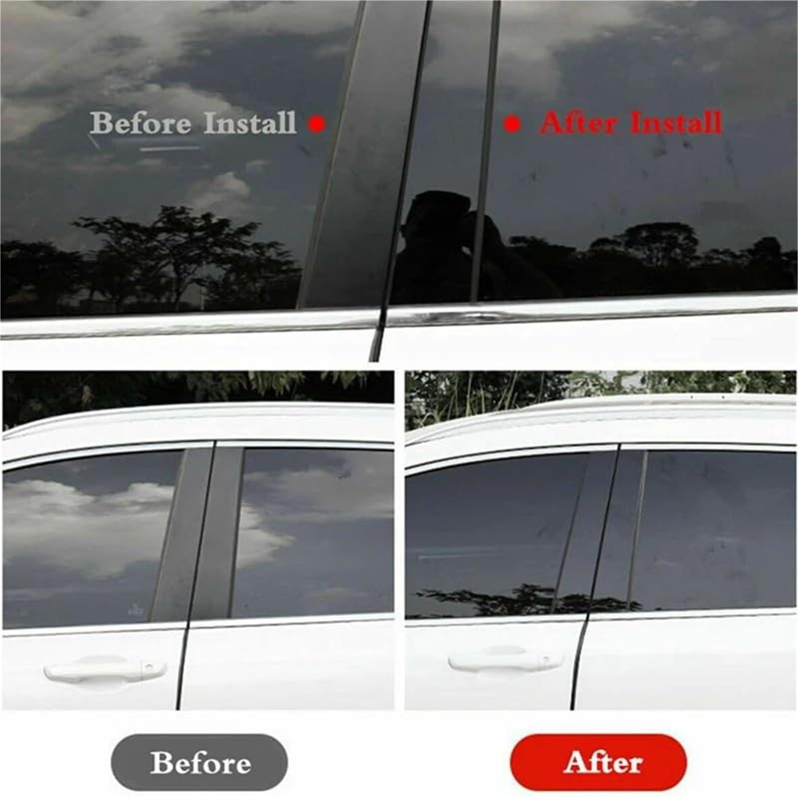 Decorazione Finestra Porta Auto Trims Montanti Stickers, per Porsche, per 2014 2015 2016 2017 2018 2019 2020 2021 2022 Copertura del montante del finestrino dell'auto