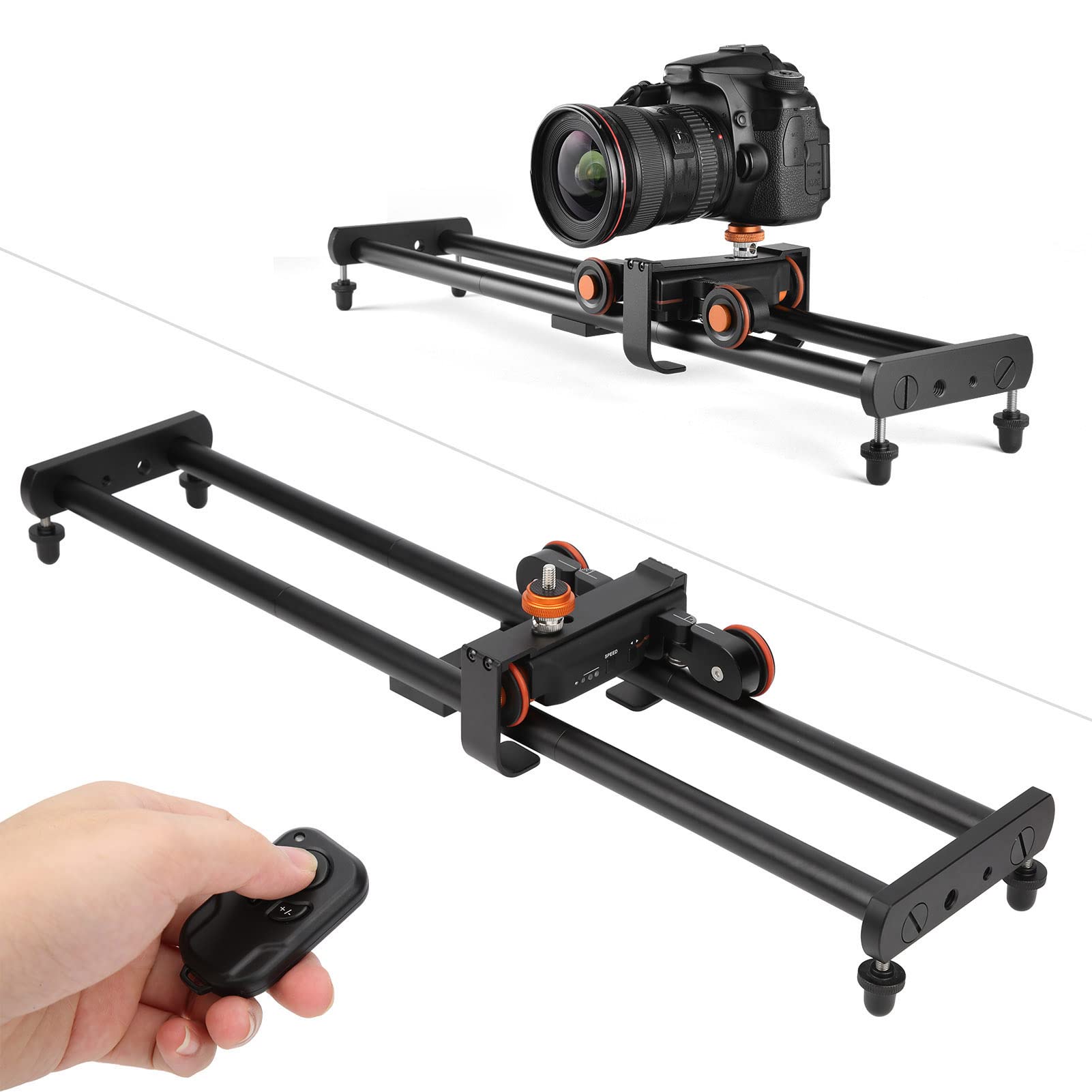 Carrello per Traccia Video della Fotocamera, Carrello con Cursore Regolabile per Fotocamera per la Fotografia di Filmati Video con Videocamera Stabile