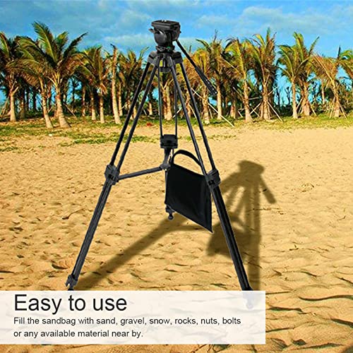 XHTLLO 2PCS Fillable Sandbags, Robust 600D Oxford Cloth Weight Bags for Photo Video Studio Light Stand Tripod Equipment with Double Zippers