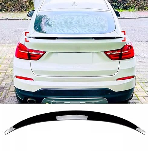 Auto Perfectionists UK Rear Mid Wing Boot Spoiler Lip Body Kit Compatible With BMW X4 F26 X4M M Sport 2014-2018 ABS Gloss Black