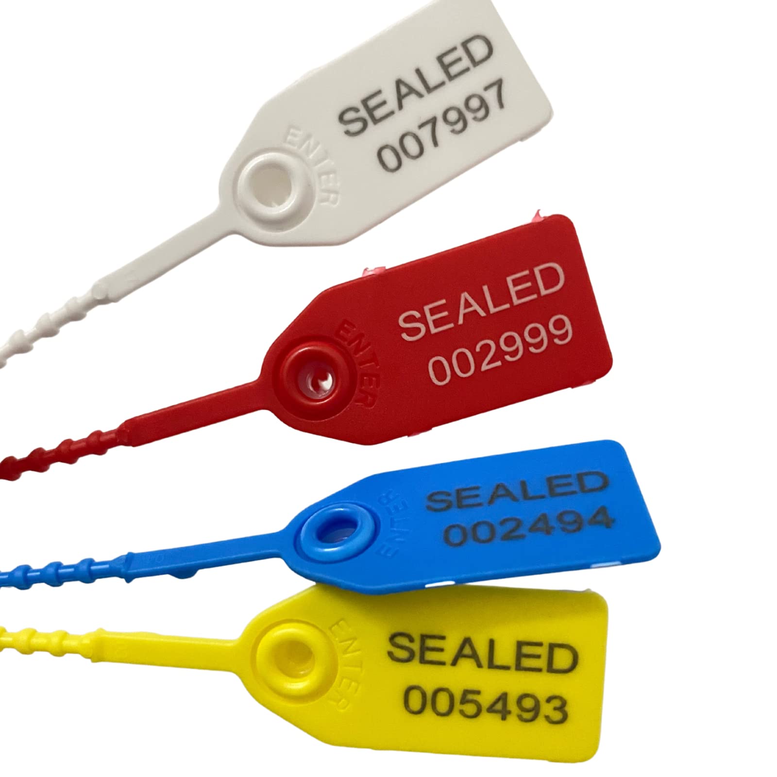 LZ-Bingo 1000 Plastic Tamper Seals Fire Extinguisher Tags Numbered Zip Ties Pull
