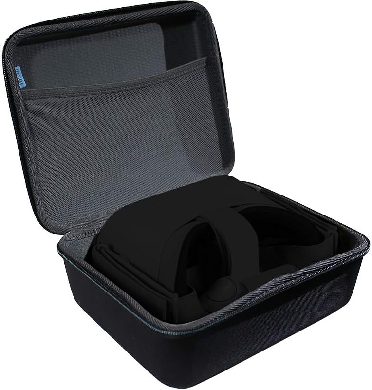 Estuche de viaje duro Tudia compatible con Meta Quest 3S, Quest 3 y Oculus Quest 2, bolsa de almacenamiento de auriculares VR de gran capacidad para Samsung Gear VR y Oculus Go, estuche de transporte EVA resistente al agua - Negro