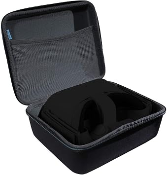 TUDIA Hard Travel Case Compatible with Meta Quest 3S, Quest 3 and Oculus Quest 2, Large Capacity VR Headset Storage Bag for Samsung Gear VR and Oculus Go, Water Resistant EVA Carrying Case - Black