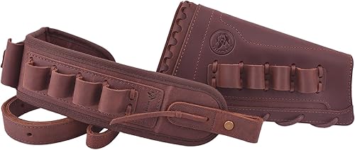 Miniatura 5 de Funda de cuero para rifle con eslinga de pistola de fósforo, soporte de carcasa de almohadilla de retroceso de escopeta de lona con correa de caza