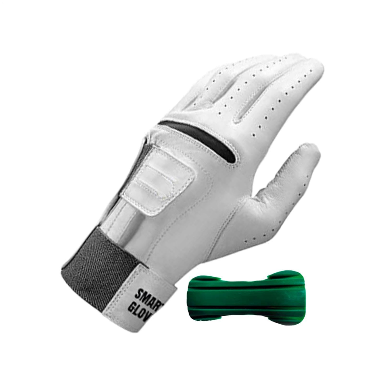 Guanti da golf per mancini e destrorsi, supporto per polso 2 in 1, comoda impugnatura, aiuto per allenamento, strumento di stabilità per principianti, professionisti e appassionati, antiscivolo