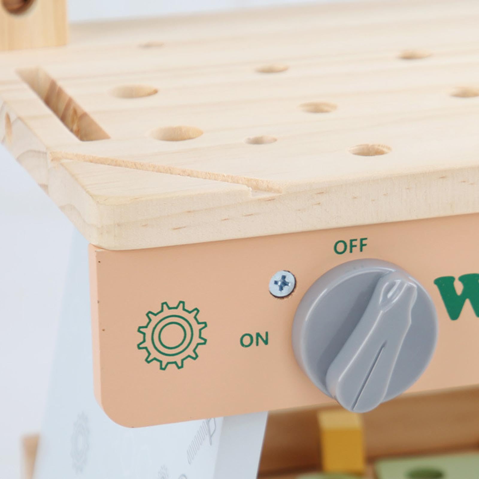 Kinder Werkbank Spielzeug Holzspielzeug Werkzeugbank Werkzeugset mit Schraubendreher Und Hammer Fördert Kreativität Und Lernfähigkeit für Geschenk