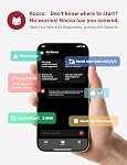 Rocco Pro OBD2 Scanner Bluetooth for iPhone & Android, No Subscription, Full System Car Diagnose with AI Repair Guide, ABS/SRS/Transmission Code Reader, Used Car Inspector, Vehicles 1996+