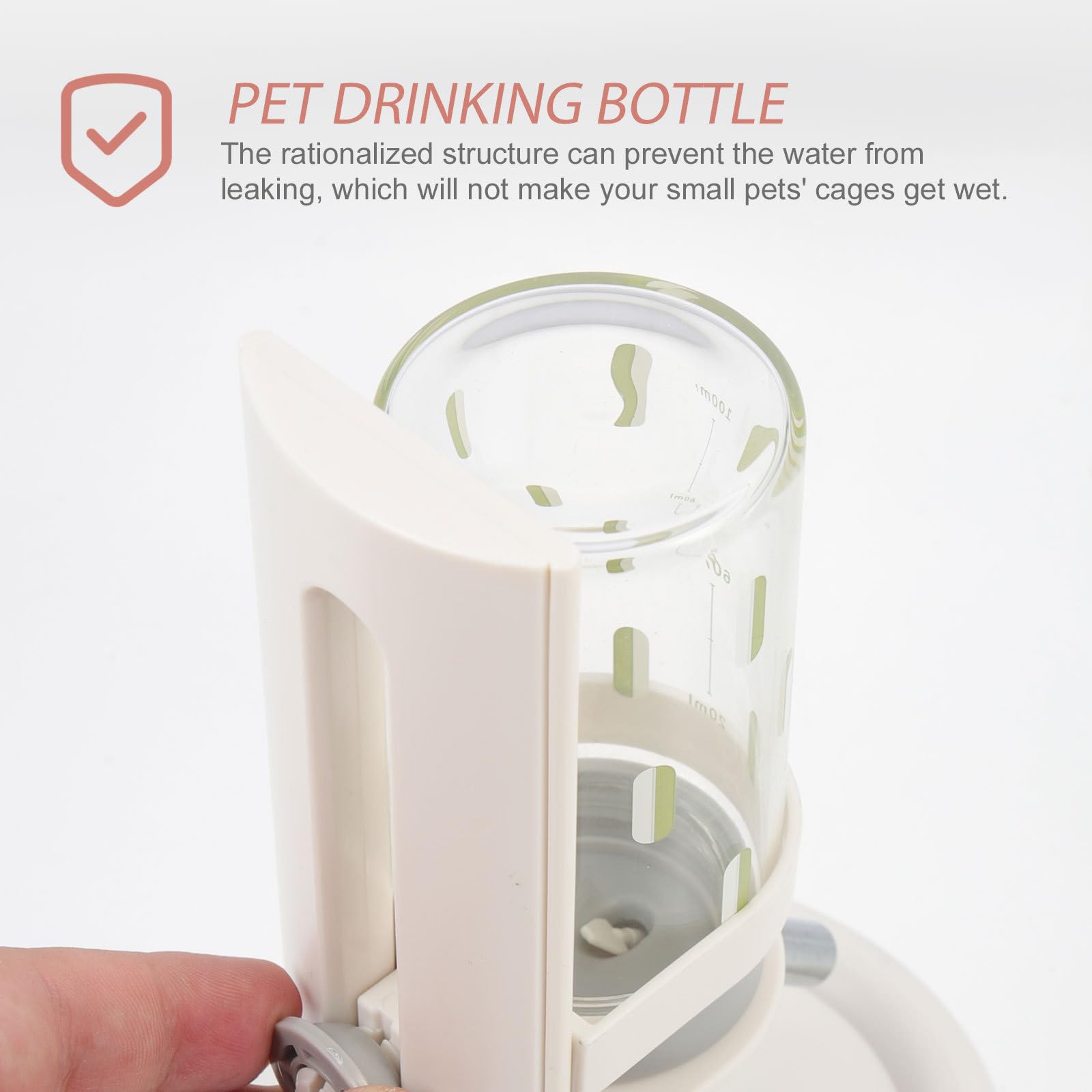 Automatischer Hamster Wasserspender mit Transparenter Flasche und Auslauf