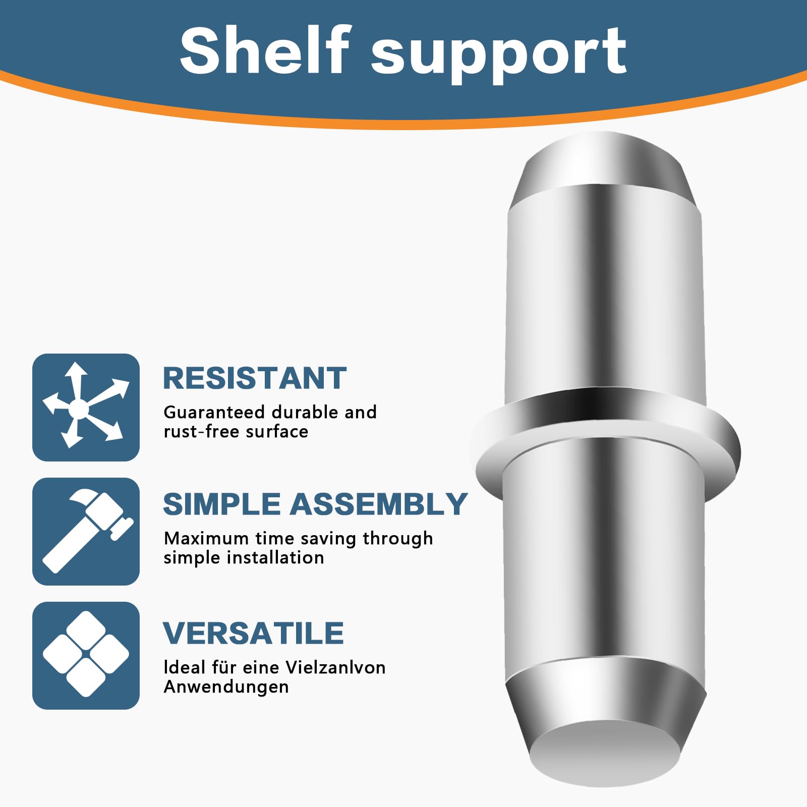 180 Pcs Shelf Support Pegs, Metal Shelf Pegs Shelf Pins - Image 3
