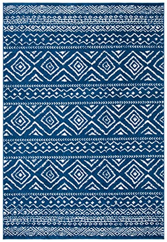 Tapete decorativo SAFAVIEH 2' x 5' azul marino y marfil miniatura 1