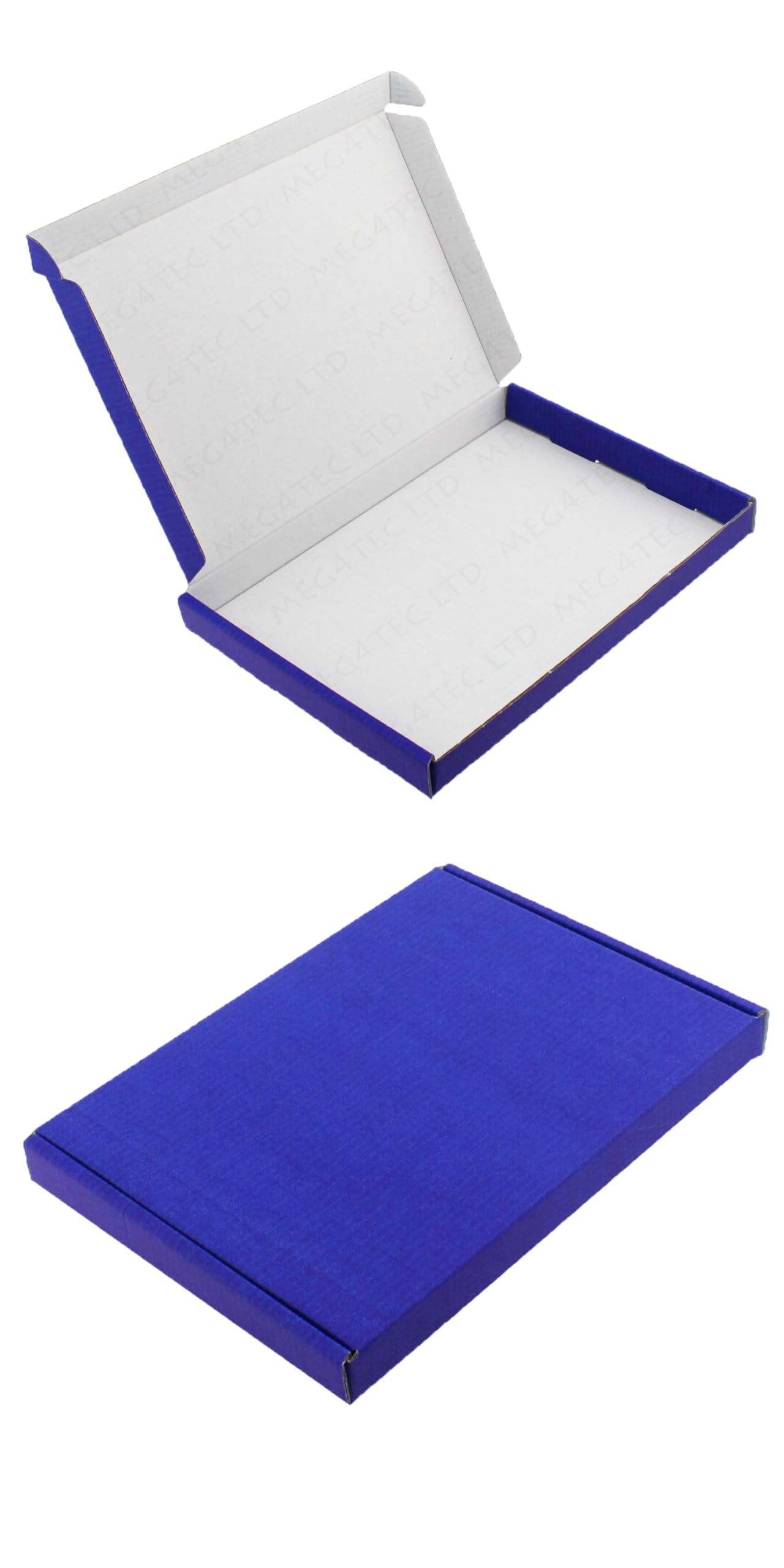 MEG4TEC 50 Pack Shipping Coloured Boxes A5/C5 Cardboard Large Letter PIP Mailing Gift Box(Dark Blue, C5 (22.5cm x 16cm x 2cm))