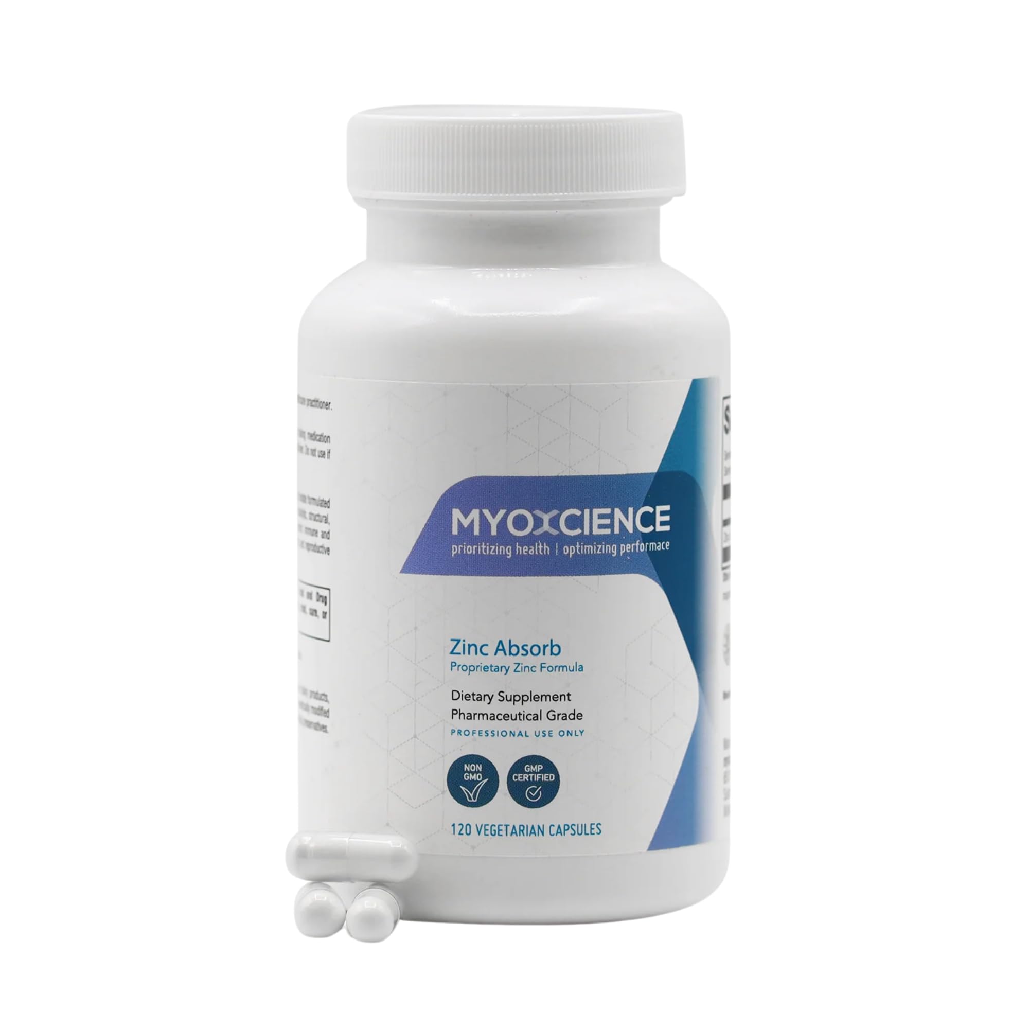 MYOXCIENCE Zinc Absorb | Proprietary Zinc Formula (120 Vegetarian Capsules)