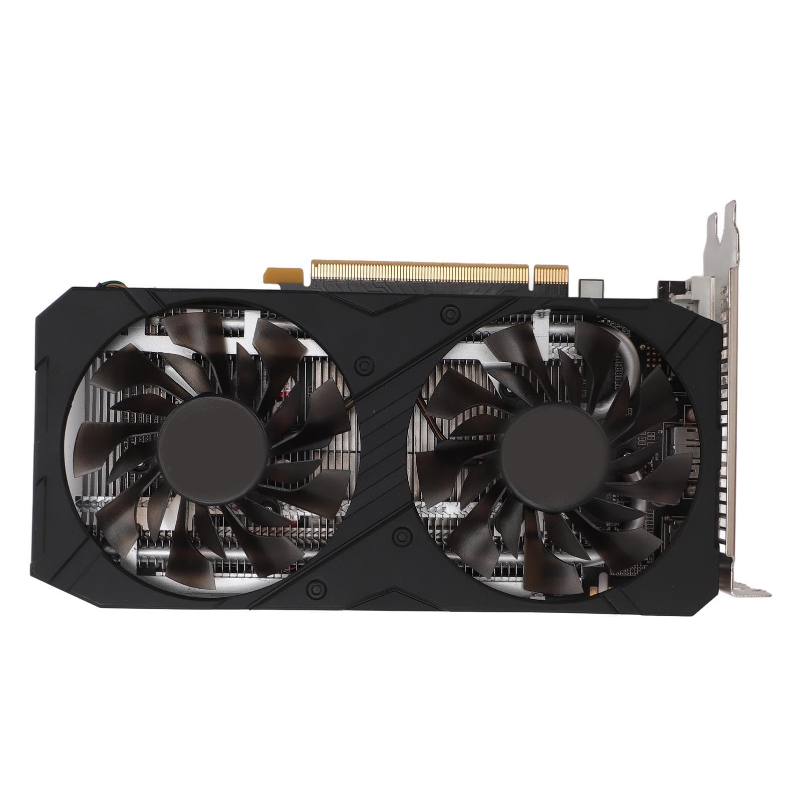 Asixxsix Scheda Grafica per Giochi, Scheda Video da 4 GB GDDR5 128 Bit 1266 MHz 7010 MHz per Giochi per PC, Uscita DVI D HD DisplayPort, PCI Express 3.0 con Doppia Ventola
