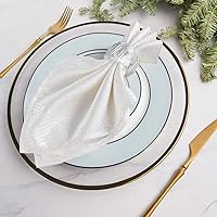 Vista 4 de MDLUU 4 servilleteros de cristal, hebillas de servilletas de 2.3 pulgadas de diámetro, anillos transparentes para servilleteros para Navidad, Acción