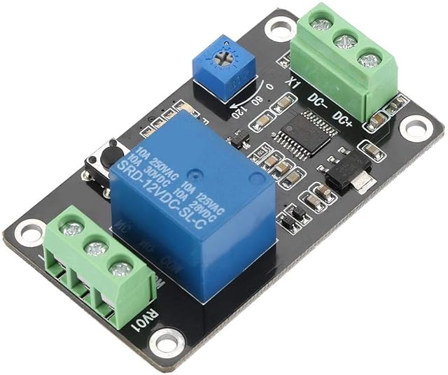 Delay Timer, Relay Module, Delay On Off Time Controller, Self-locking Switch Board, DC12V Time Relay