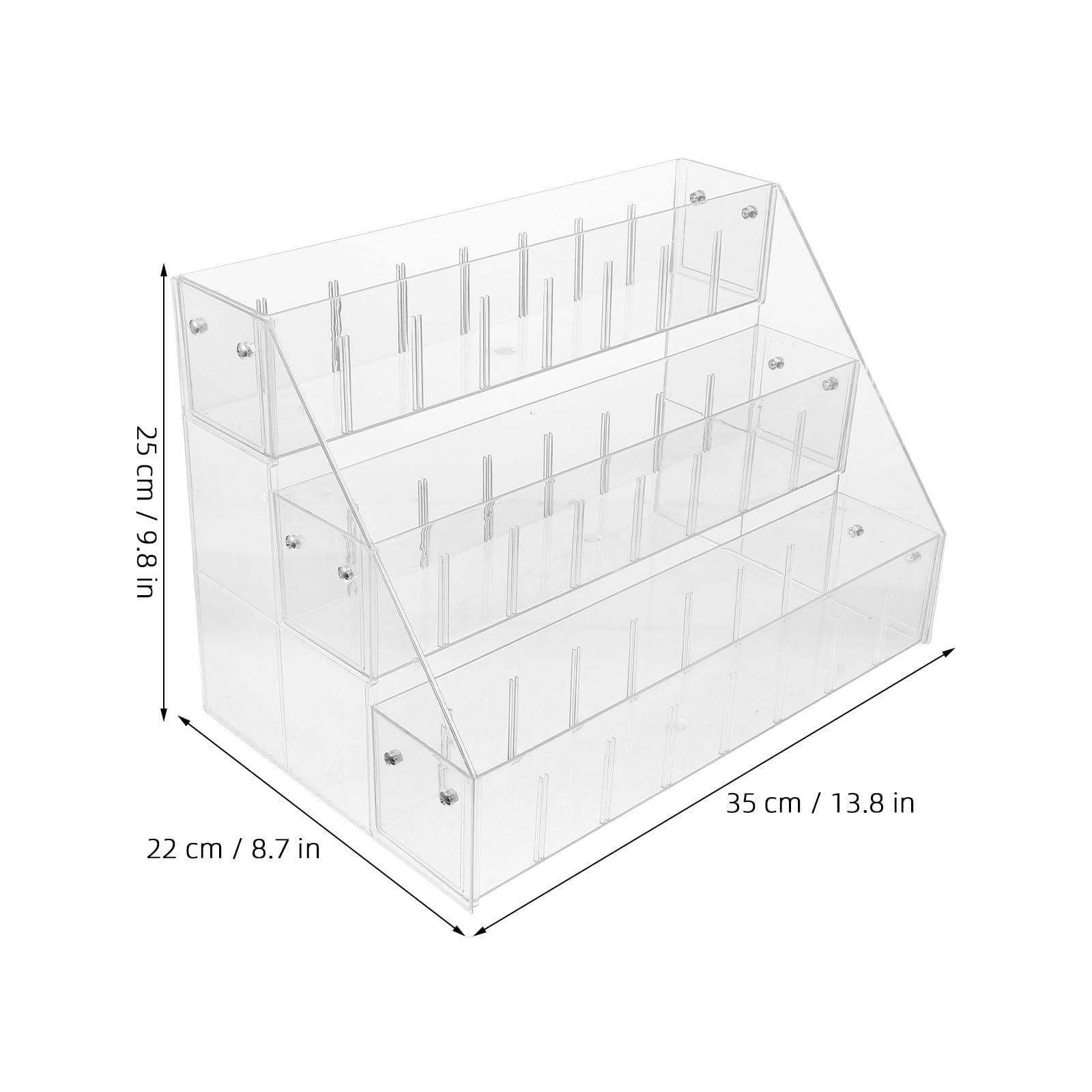 Veemoon Étagère Transparente pour Enfants, présentoir à 3 Niveaux pour