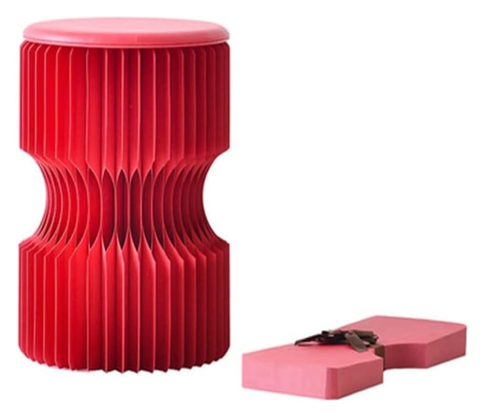 JFHEUEHY Footstool Adjustable Stool Chair Creative Double Folding Paper Stool 2 Styling Stools and Footstool Portable Organ Folding Stool Super Space-Saving Additional Seat for Small Spaces