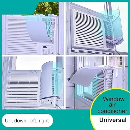 Miniatura 3 de Acondicionadores de aire acondicionado de ventana universal, deflector de aire acondicionado de ángulo ajustable, evita el soplado directo de calor