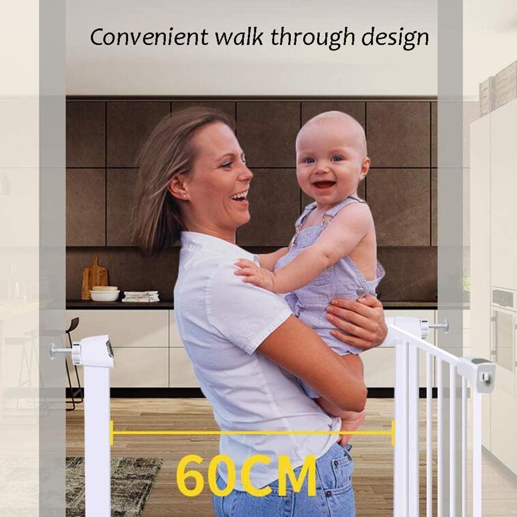 Pet Playpens Safety Gates Pet Gates for Dogs - Extra Wide Safety Gate, Pressure Mounted Indoor Pet Barrier, for Walls/Stairs Staircase-Balusters/Width 95-102Cm