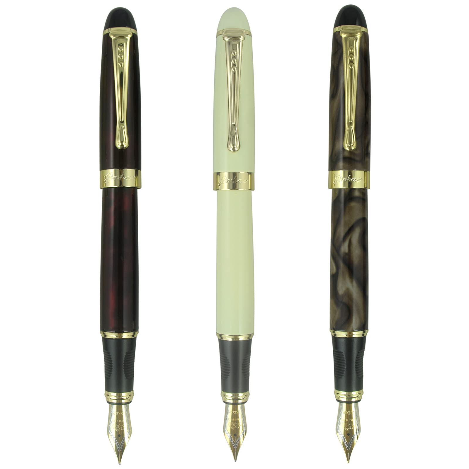 Amazon.co.jp: Jinhao X450 万年筆セット 3色 レッド ホワイト