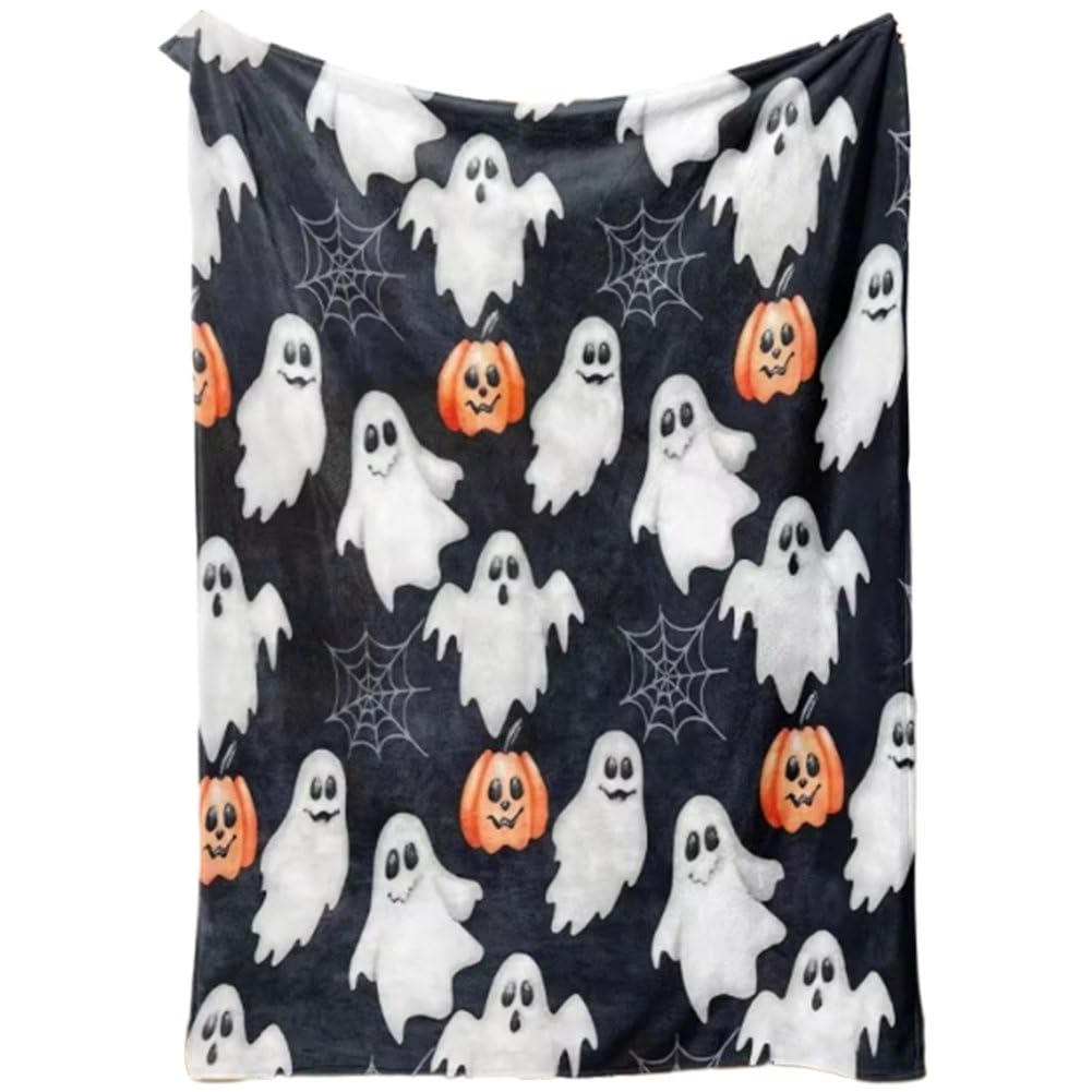 Couverture d'Halloween chaude et douce, jeté de lit léger imprimé
