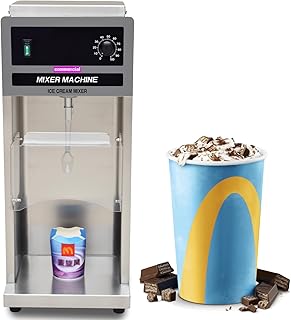 Jojadar Ice cream mixer Cyclone machine ice cream Blender Spoon Mixer Mix'n Countertop Frozen Dessert Mixer Soft Ice Cream...