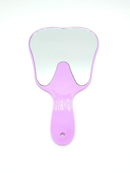 ADDLER Dental Tooth Shape Plastic mounting Hand Mirror.