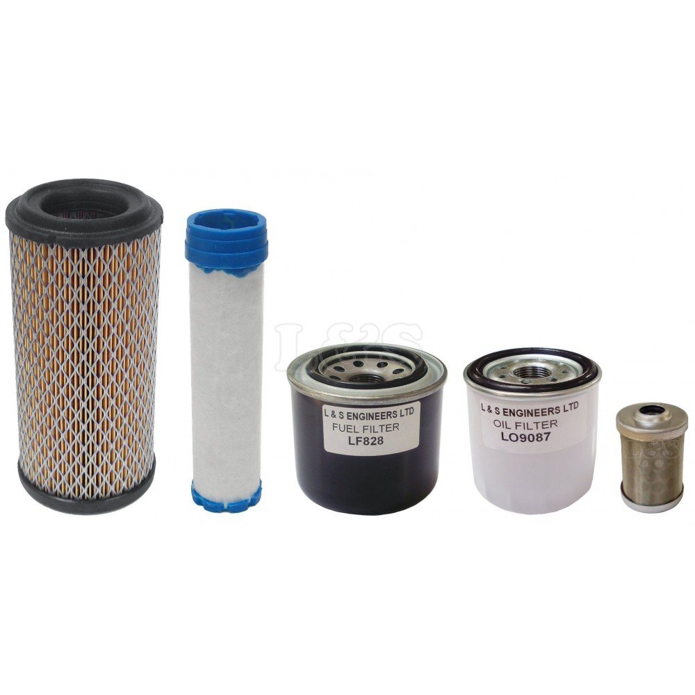 Filter Service Kit for Kubota KX018-4 KX019-4 Mini Digger/Excavator (Kubota D902 Engine)