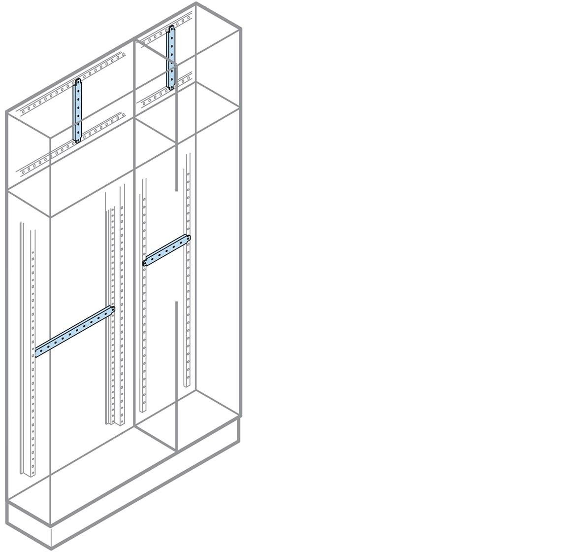 Traversin arrière abb-entrelec a=mm 2U pièce détachée de fixation